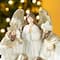 Glitzhome® 13" Ivory & Gold Resin Nativity Figurine